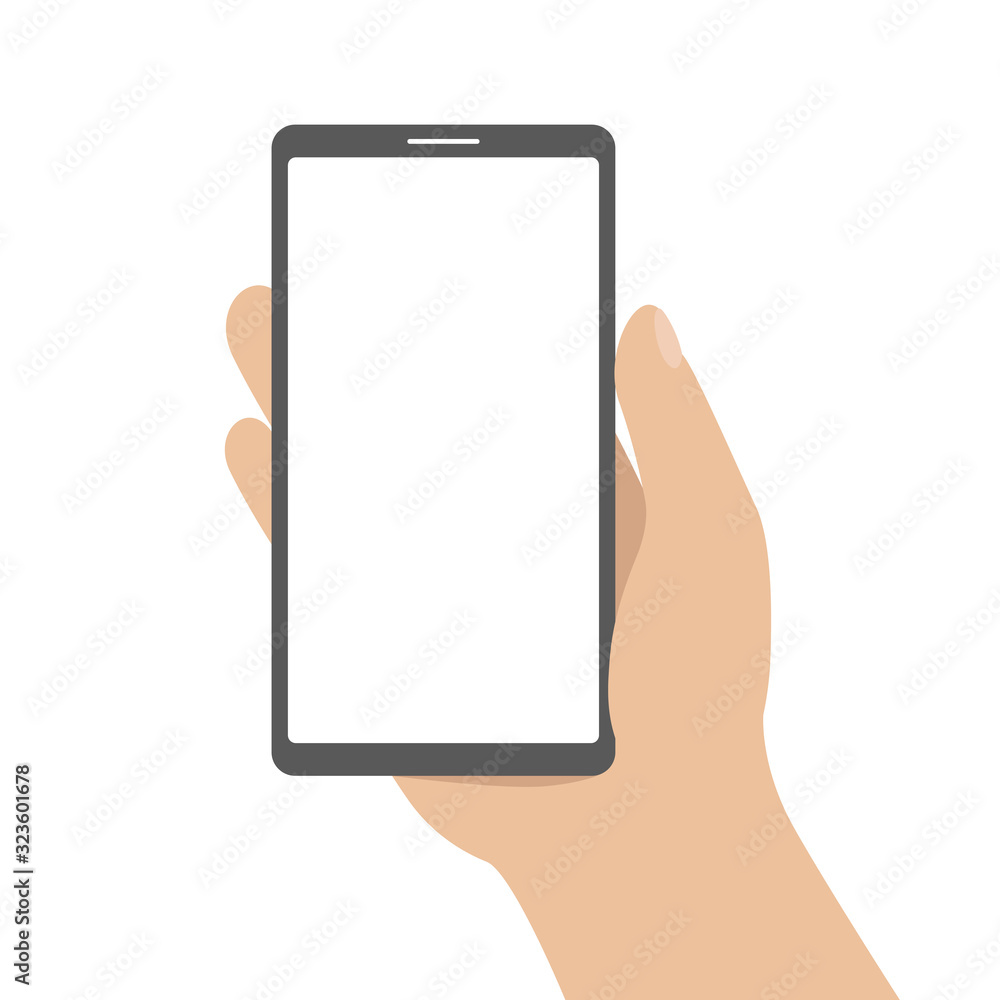 Smartphone in hand. Vector illustration. Smartphone in hand. Vector illustration.
