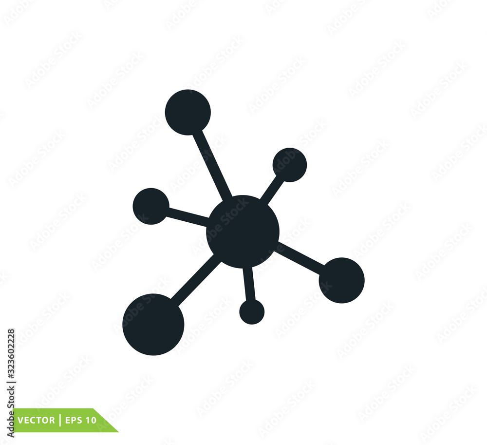 Molecule techno icon logo design template Molecule techno icon logo design template