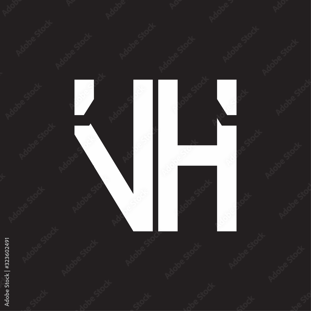 VH Logo with squere shape design template VH Logo with squere shape design template