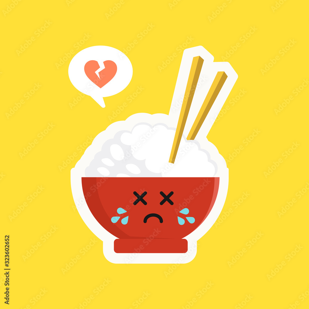 Cute and kawaii rice bowl character isolated on color background. Rice bowl with emoji and expression. can use for restaurant, resto, mascot, asian culture element, chinese food, japanese food, menu. Cute and kawaii rice bowl character isolated on color background. Rice bowl with emoji and expression. can use for restaurant, resto, mascot, asian culture element, chinese food, japanese food, menu.