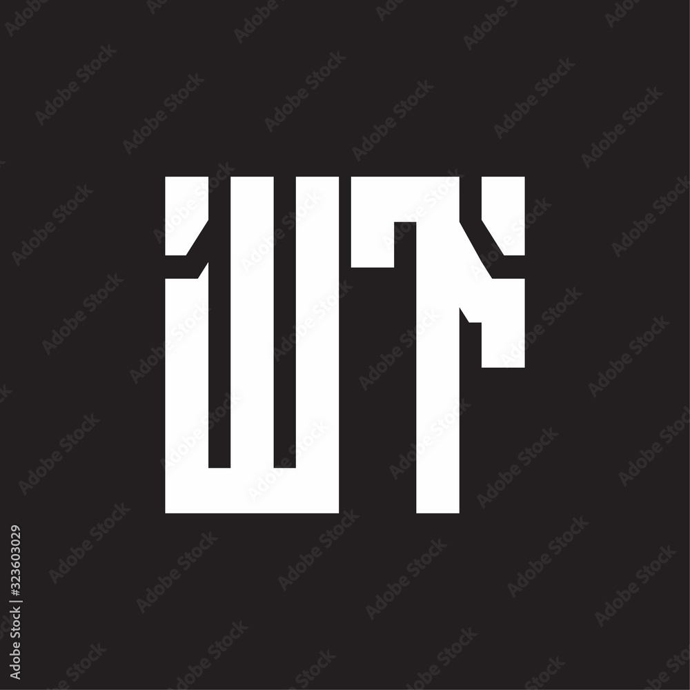 WT Logo with squere shape design template WT Logo with squere shape design template