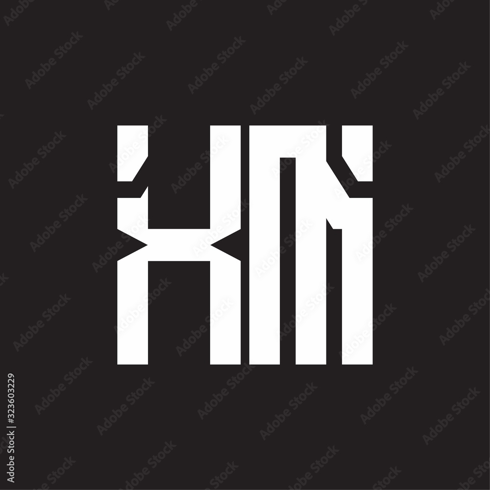 XM Logo with squere shape design template XM Logo with squere shape design template