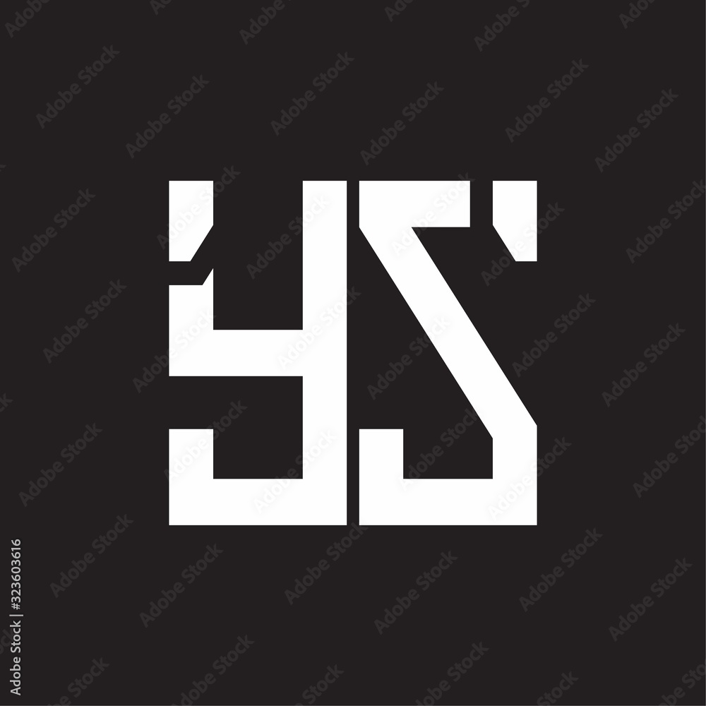 YS Logo with squere shape design template YS Logo with squere shape design template