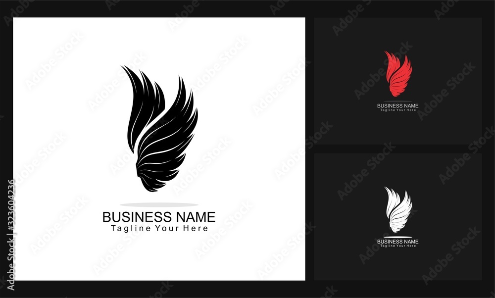 wing icon vector business design logo wing icon vector business design logo