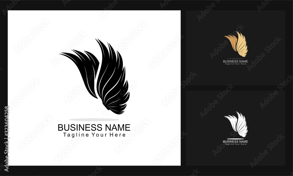 wing icon vector design logo wing icon vector design logo
