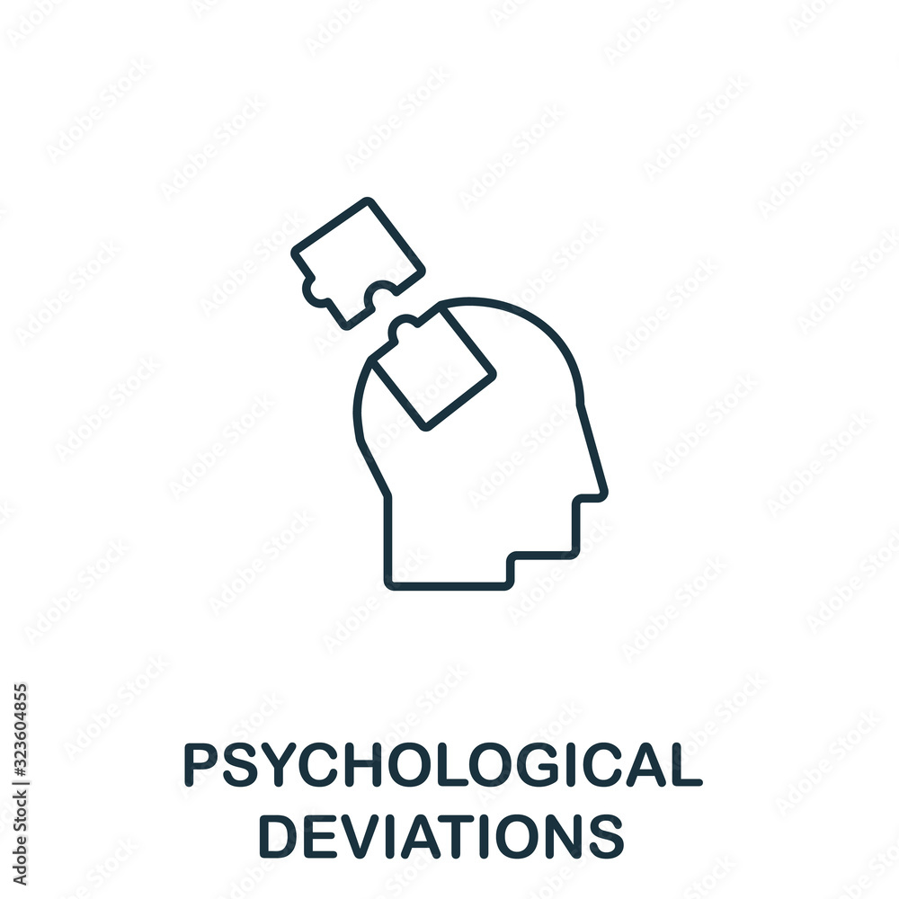 Psychological icon. Simple line element Psychological symbol for templates, web design and infographics