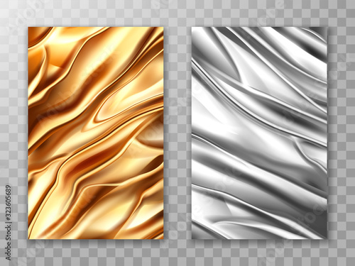 Foil golden and silver