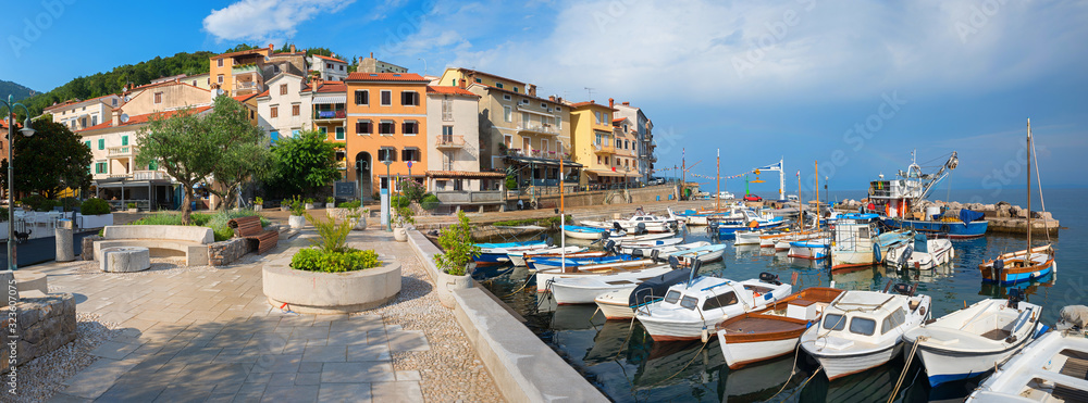 harbor of moscenicka draga, tourist destination, croatia