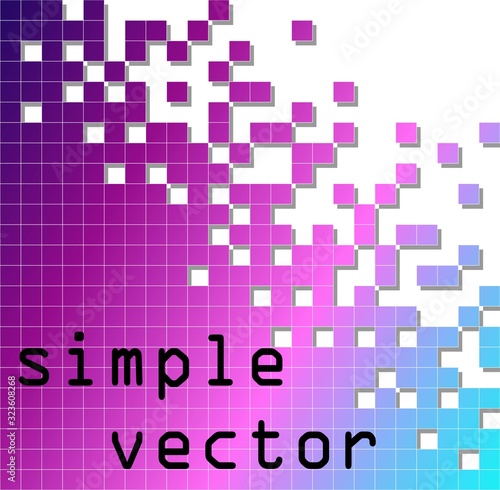 Bright, geometric, vector pattern of multi-colored squares