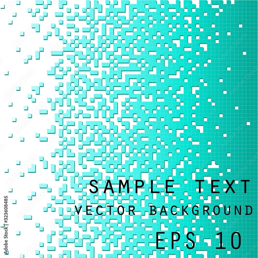 Bright, geometric, vector pattern of multi-colored squares