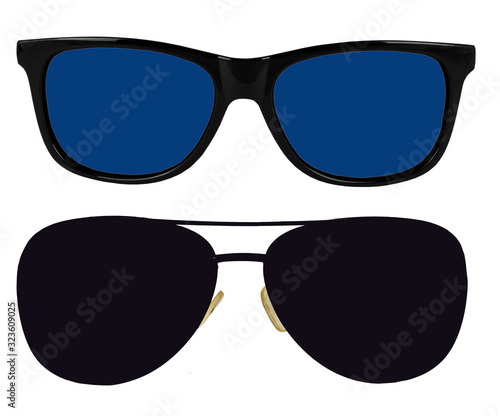 Fashion Sunglasses Set. Eyewear. Spectacle frames.