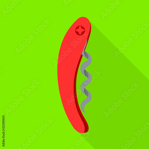 Isolated object of corkscrew-spin and gimlet symbol. Web element of corkscrew-spin and wine stock vector illustration.