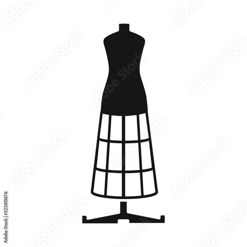 Vector design of dummy and vintage symbol. Graphic of dummy and body vector icon for stock.