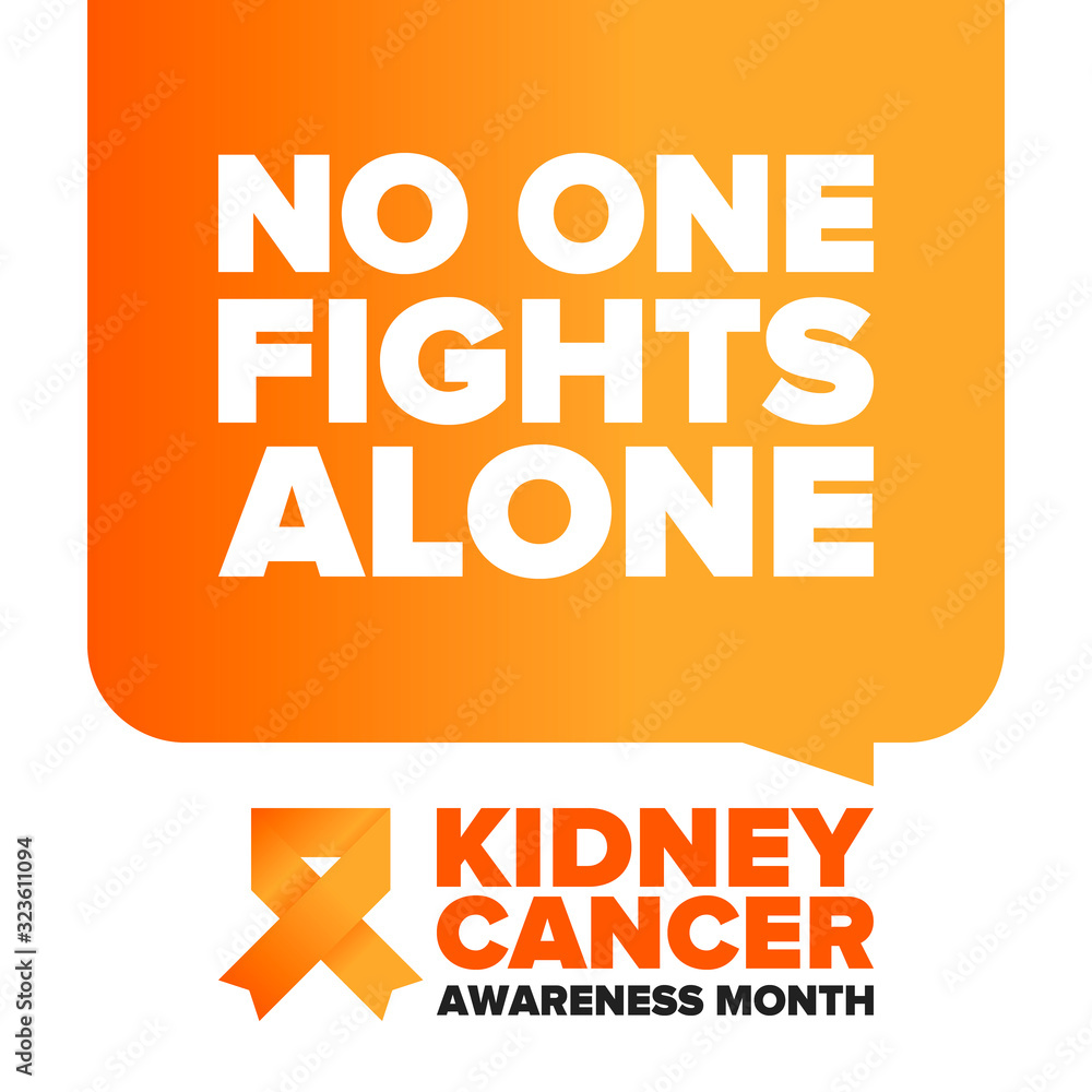 Obraz premium Kidney Cancer Awareness Month. Celebrate annual in March. Control and protection. Prevention campaign. Medical healthcare concept. Poster with ribbon. Banner and background. Vector illustration