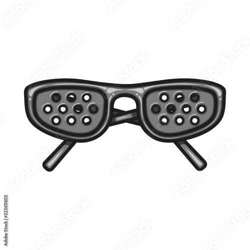Vector illustration of eyeglasses and corrective symbol. Web element of eyeglasses and sunglasses vector icon for stock.