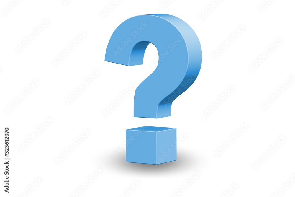 Concept of question and uncertainty - 3d rendering Concept of question and uncertainty - 3d rendering