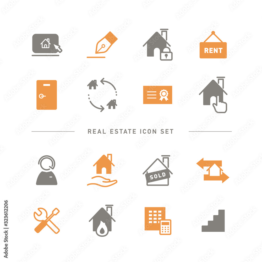 REAL ESTATE ICON SET REAL ESTATE ICON SET