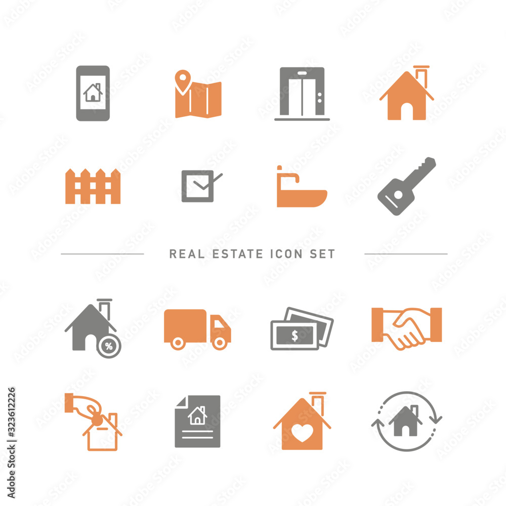 REAL ESTATE ICON SET REAL ESTATE ICON SET