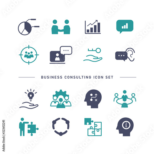 BUSINESS CONSULTING ICON SET