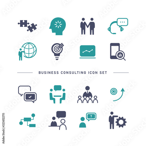 BUSINESS CONSULTING ICON SET