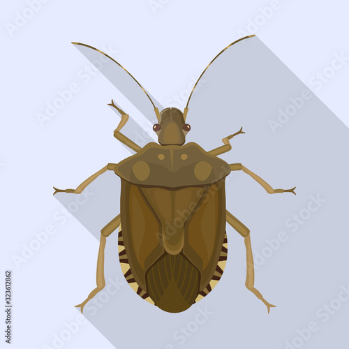 Bug stink vector icon.Flat vector icon isolated on white background bug stink.