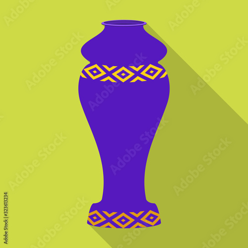 Ceramic vase vector icon.Flat vector icon isolated on white background ceramic vase .