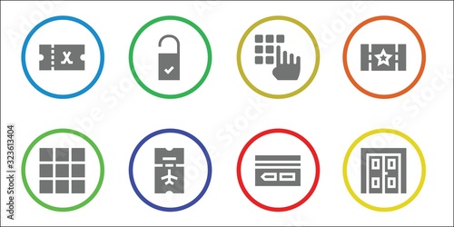 entry icon set