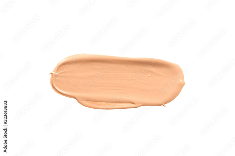 close up of beauty liquid powder stroke on white background - Image close up of beauty liquid powder stroke on white background - Image