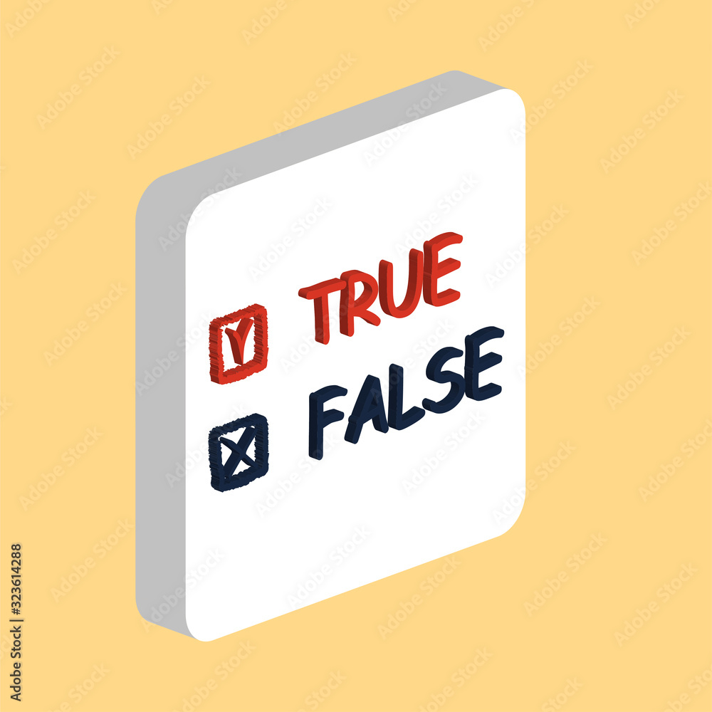 True and False computer symbol True and False computer symbol