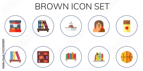 brown icon set