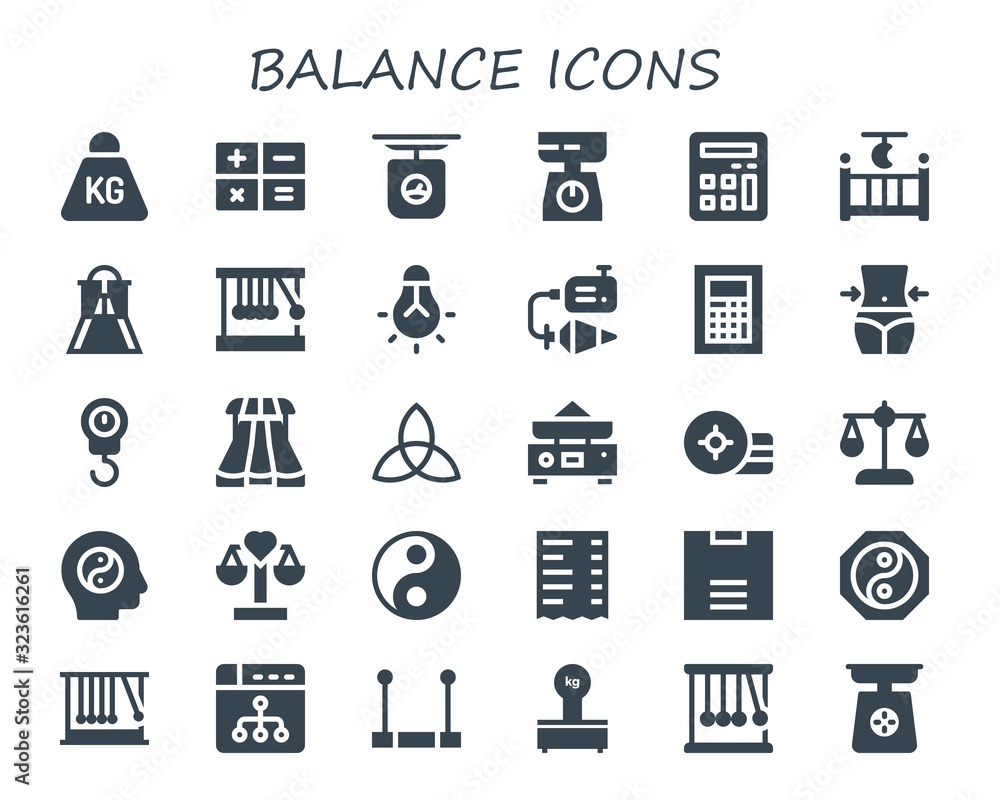 balance icon set balance icon set