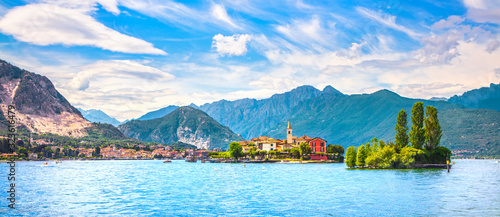 Isola dei Pescatori, fisherman island in Maggiore lake, Borromean Islands, Stresa Piedmont Italy photo