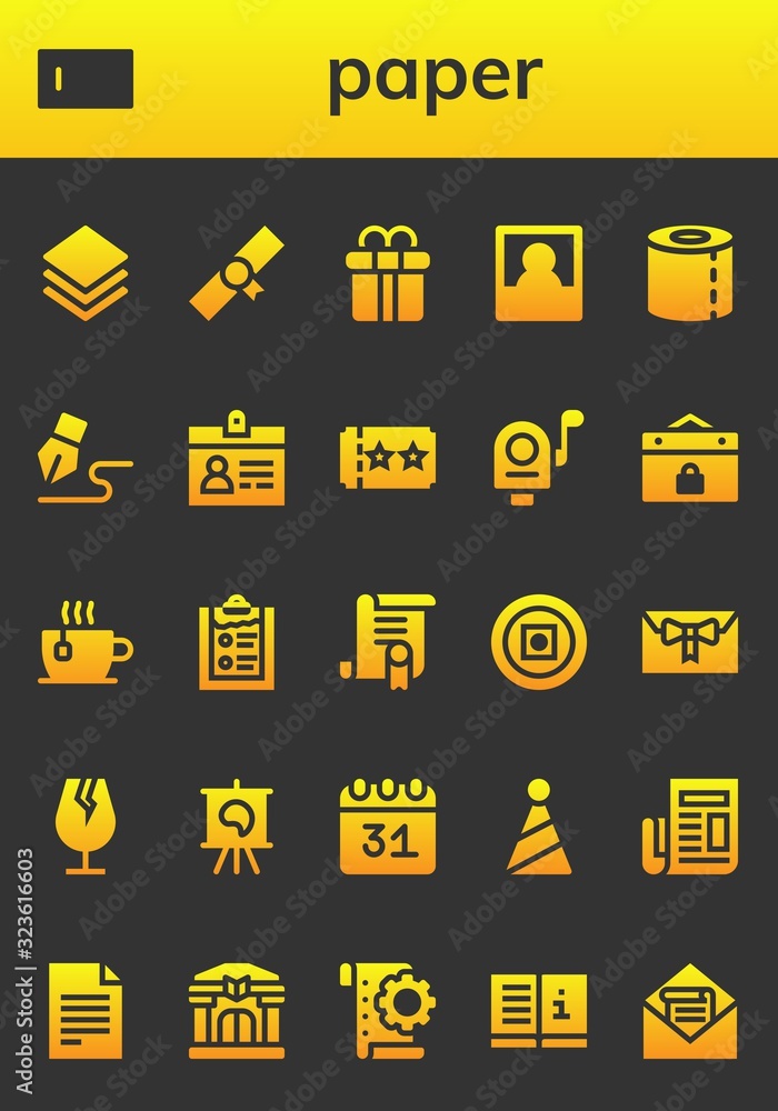paper icon set paper icon set