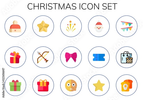 Modern Simple Set of christmas Vector flat Icons