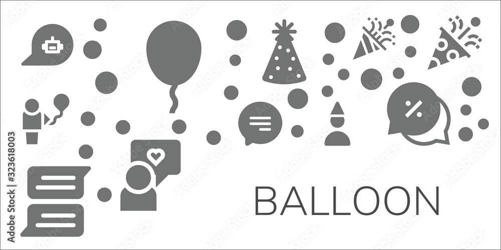 Naklejka premium balloon icon set