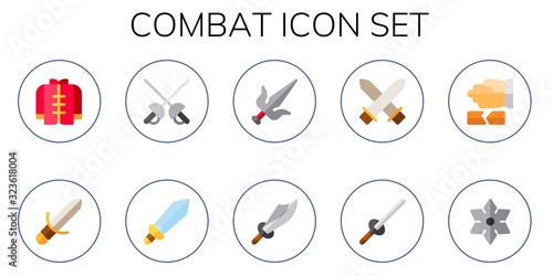 combat icon set