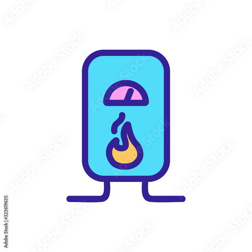 Electric convector vector icon. Thin line sign. Isolated contour symbol illustration