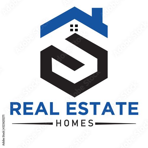 s real estate logo design simple