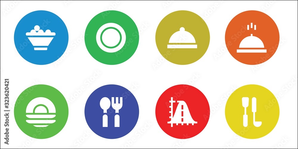 Modern Simple Set of serving Vector filled Icons
