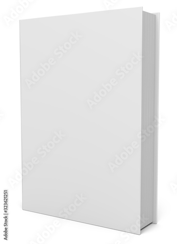 Blank book isolated on white background