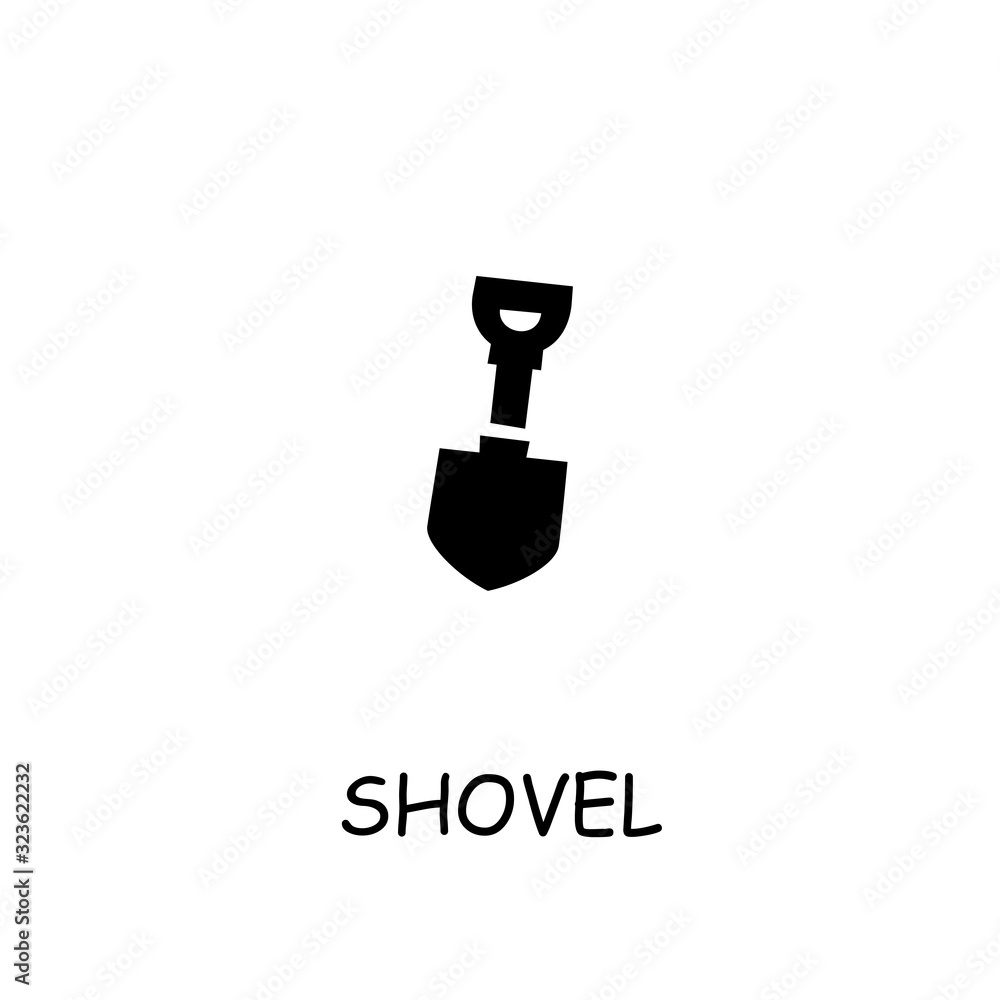 Shovel flat vector icon Shovel flat vector icon