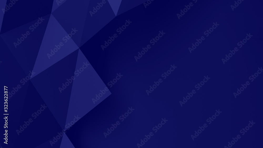 blue abstract background with triangular design, empty space or copy space for text and logo, wallpaper 3d illustration