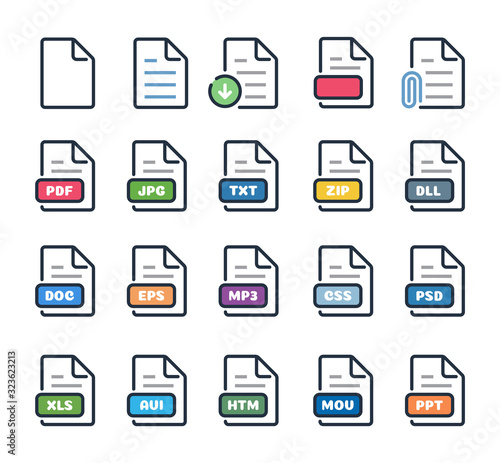 Documents File Format Icon Flat