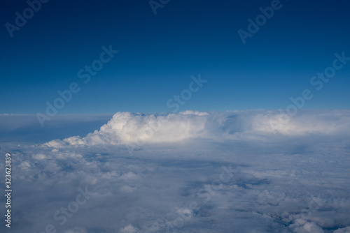 Blue sky with clouds from airplane © vojta
