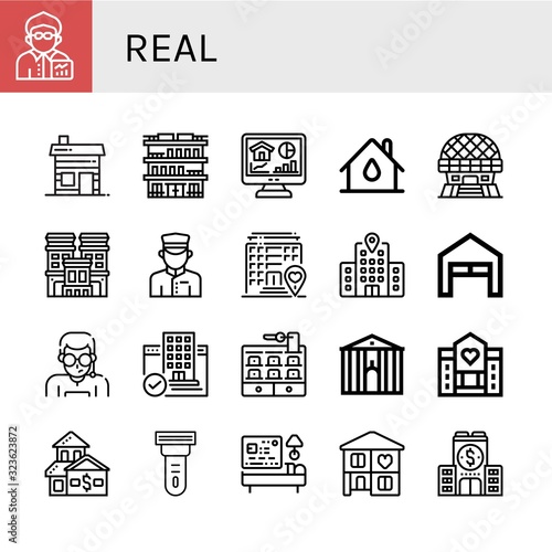 real simple icons set