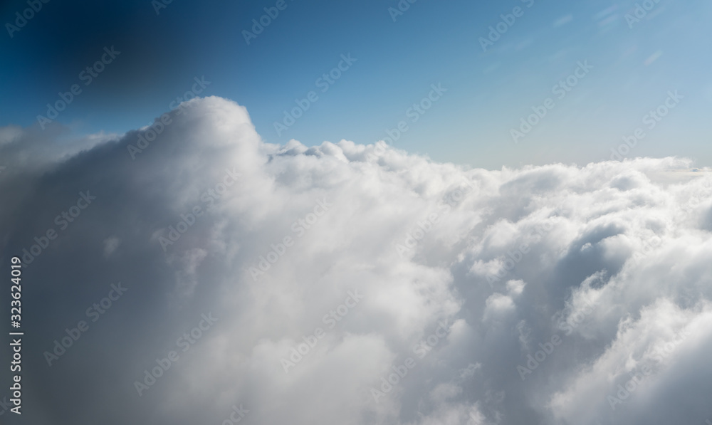 Blue sky with clouds from airplane Blue sky with clouds from airplane
