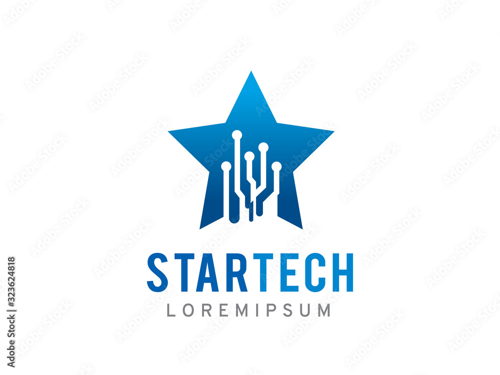 Star technology logo template design, icon, symbol Star technology logo template design, icon, symbol