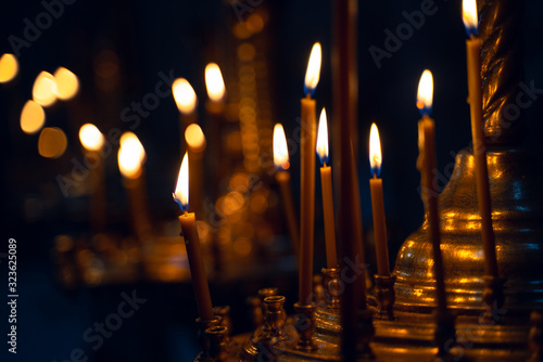 Candles in Vydubychi monastery