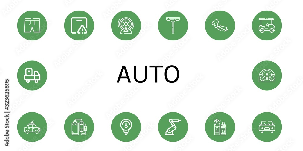 auto simple icons set auto simple icons set