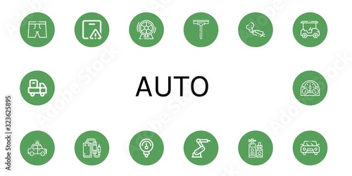 auto simple icons set